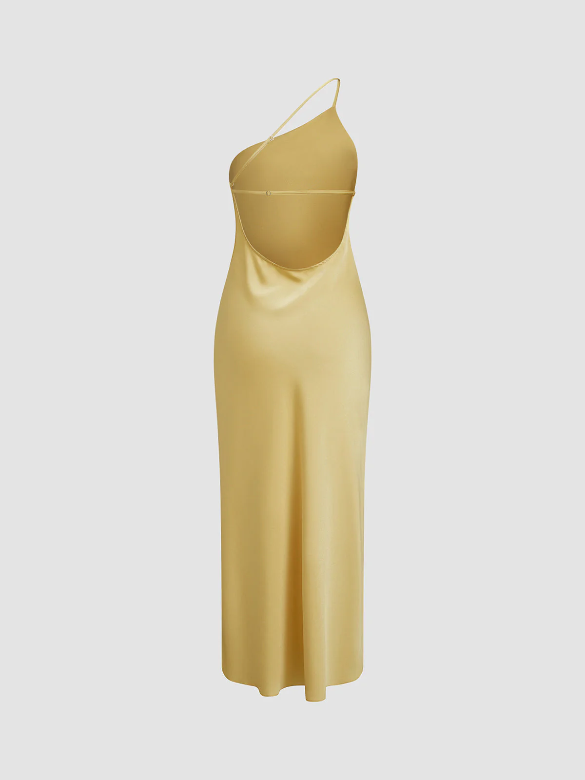Open Back Satin Wedding Guest Maxi Dress - Image 6