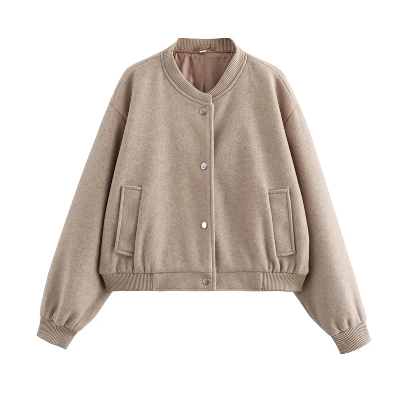 Women's Light Cropped Bomber Jacket - Image 10