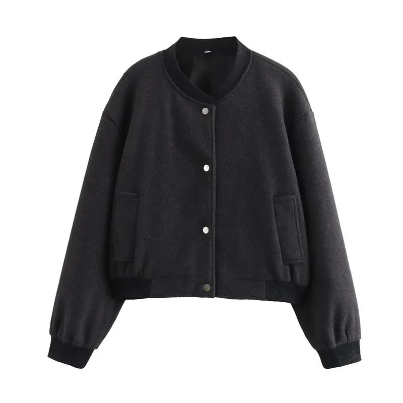 Women's Light Cropped Bomber Jacket - Image 9