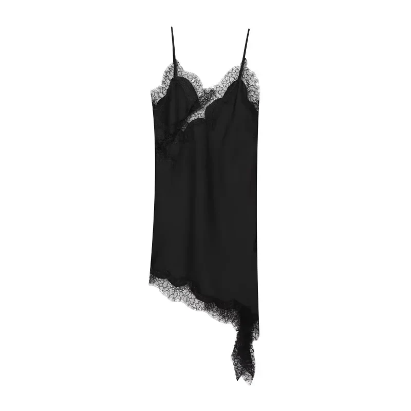 Lace Satin Backless Mini Dress - Image 10