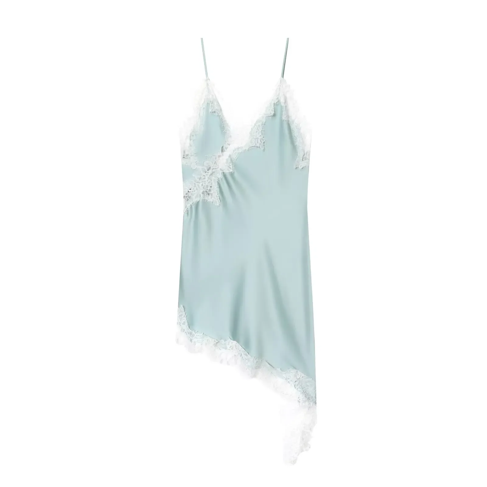 Lace Satin Backless Mini Dress - Image 6