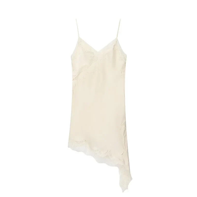 Lace Satin Backless Mini Dress - Image 9