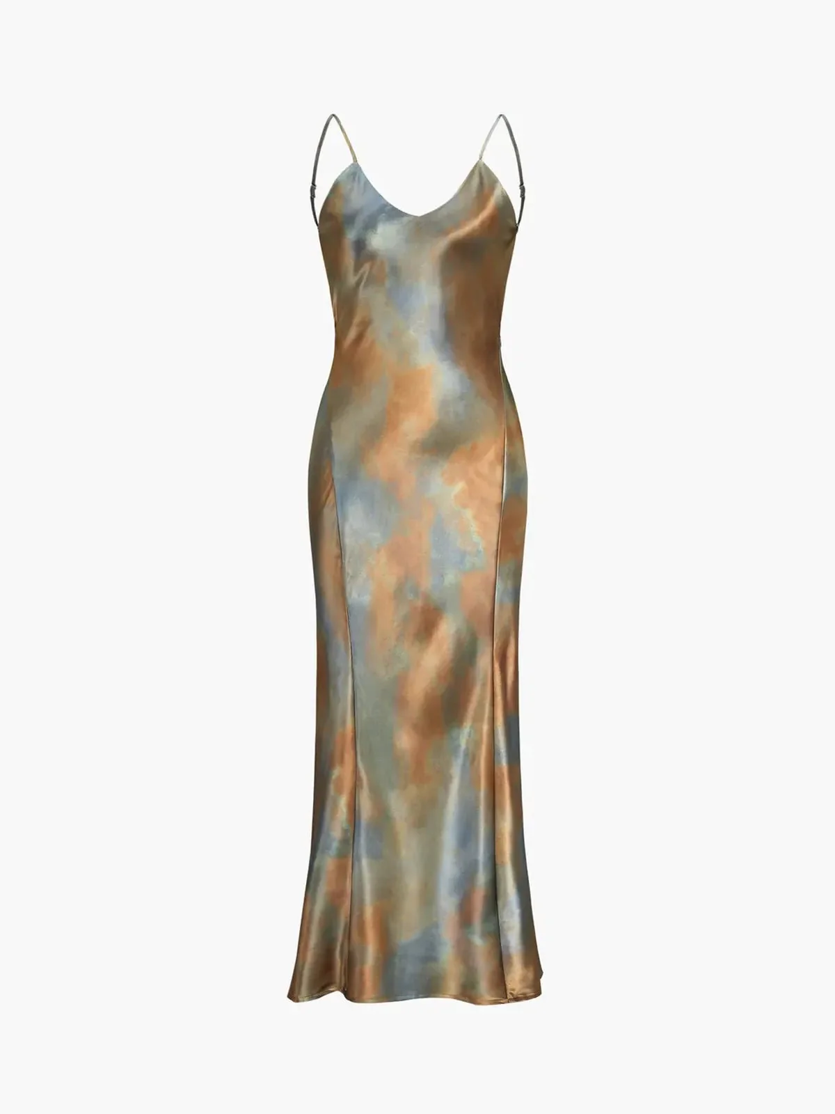 Neptune White Satin Wedding Guest Maxi Dress - Image 3