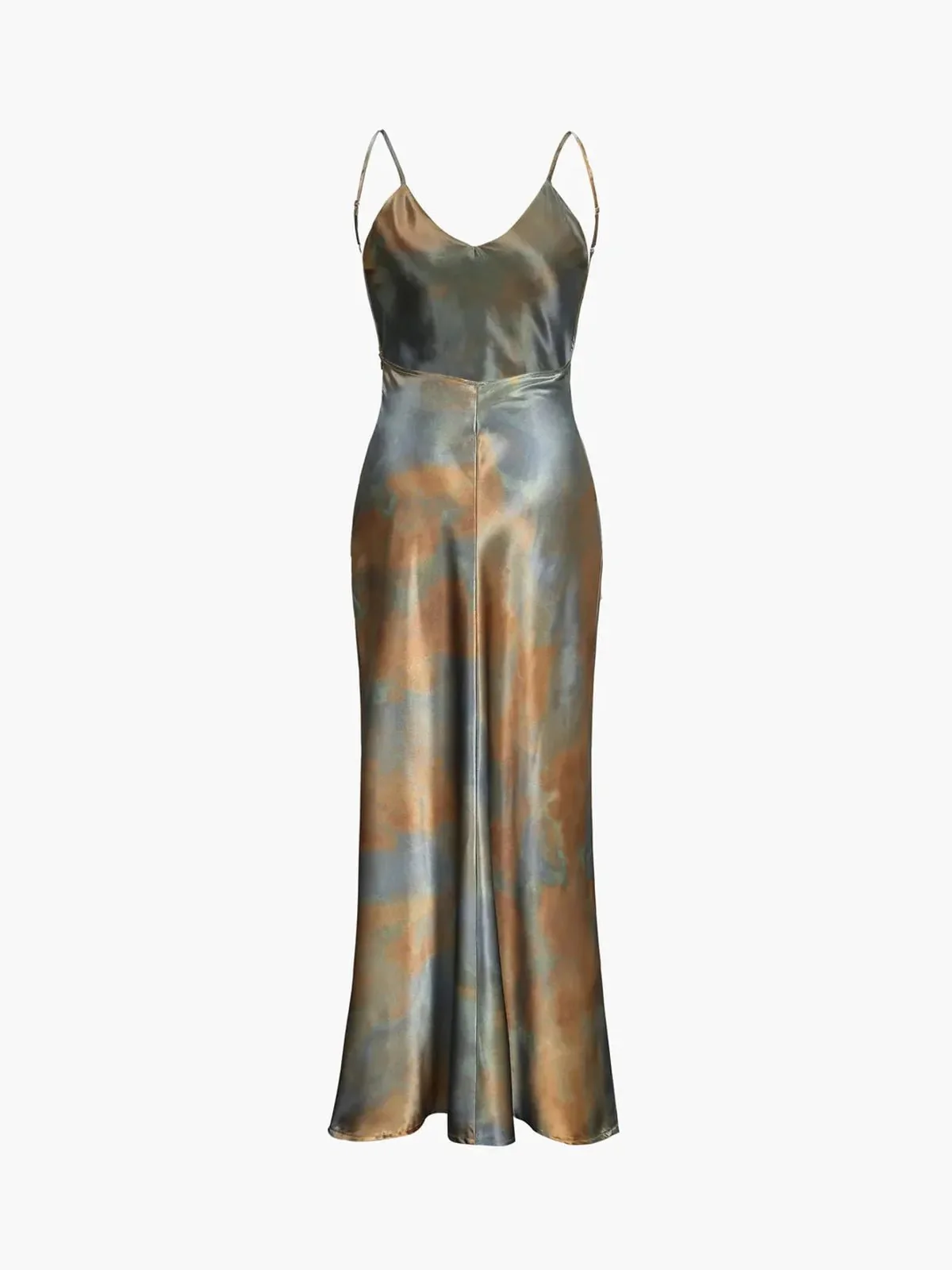 Neptune White Satin Wedding Guest Maxi Dress - Image 4