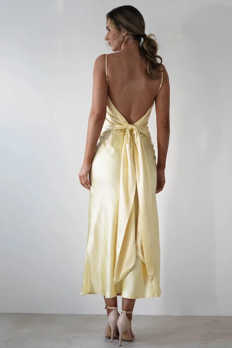 Satin Slip Maxi Dress with Delicate Strap Detail - Image 4