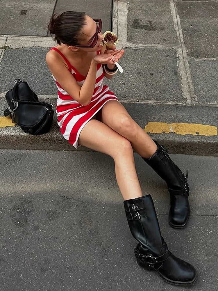 Striped Mini Dress – Casual Summer City Dress for Women - Image 4