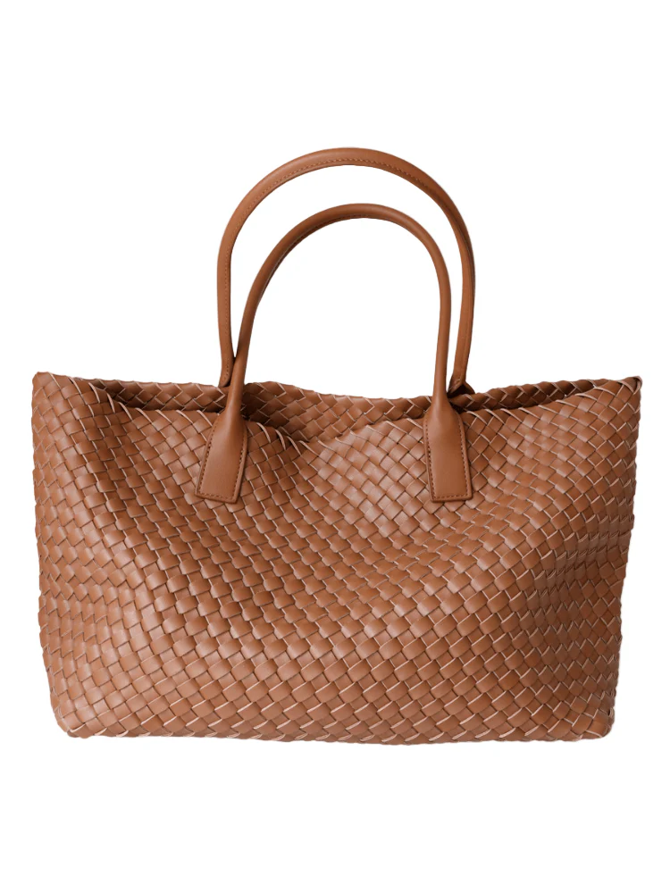 Woven Leather Tote Bag