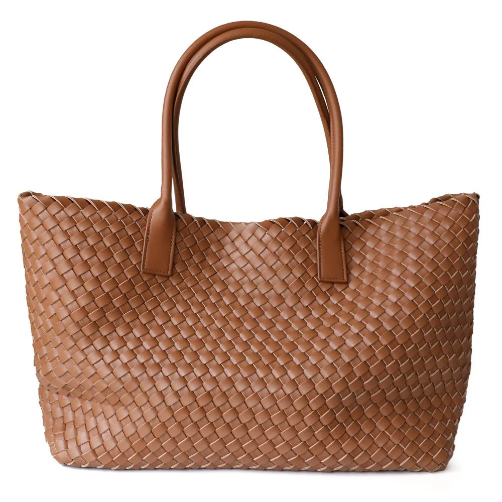 Woven Leather Tote Bag - Image 2