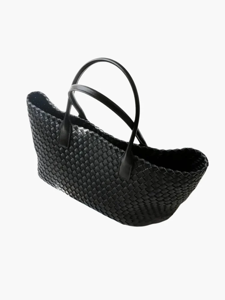 Woven Leather Tote Bag - Image 6