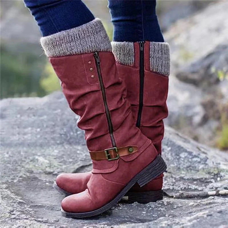 Women's Knee High Boots With Non-Slip Rubber Soles - Image 7