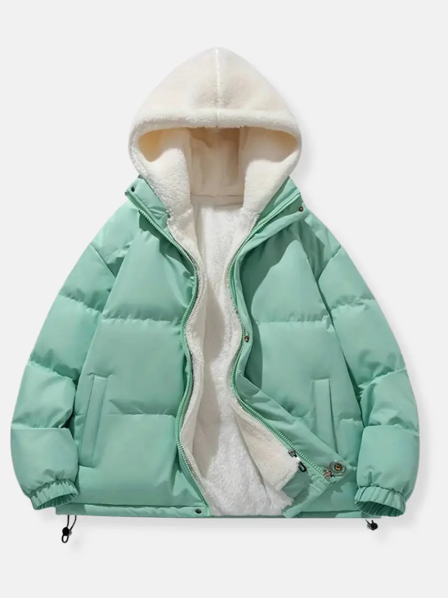 Women's Padded Winter Jacket with Fleece Lining - Image 12