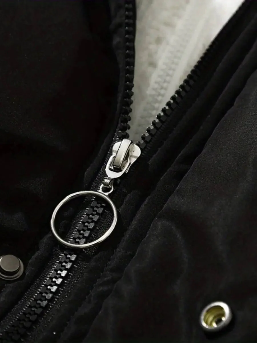 Women's Padded Winter Jacket with Fleece Lining - Image 3