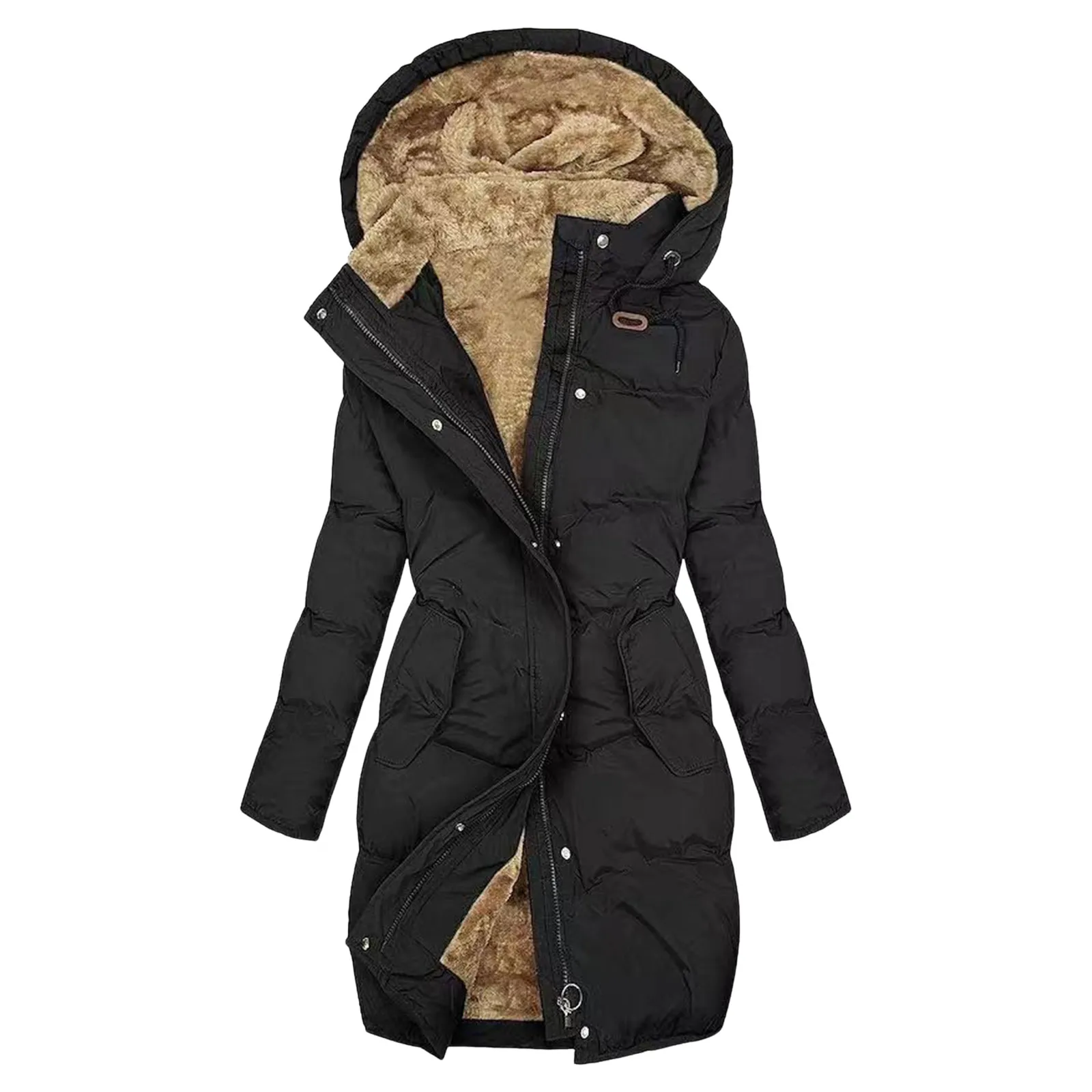Women's Winter Coat Jacket with Hood - Image 2