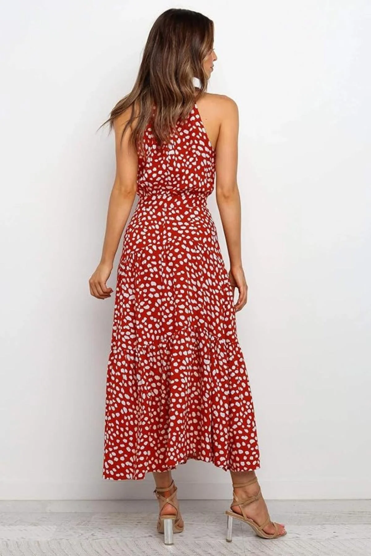Polka Dot Halter Midi Summer dress - Image 10