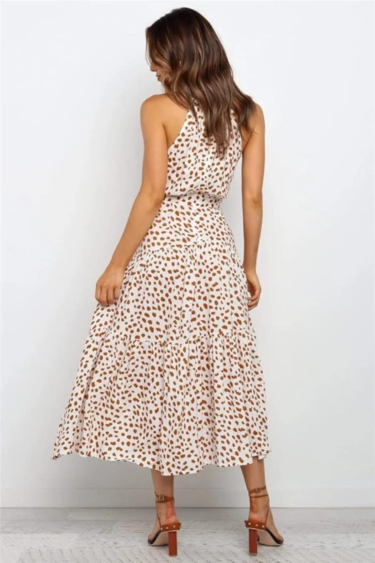 Polka Dot Halter Midi Summer dress - Image 6