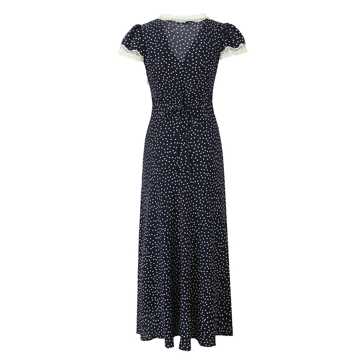 Lightweight Summer Polka Dot Midi Dress - Image 4