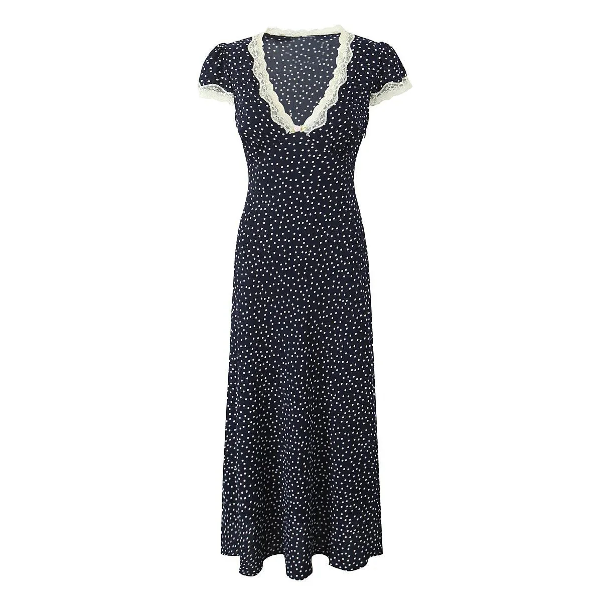Lightweight Summer Polka Dot Midi Dress - Image 5
