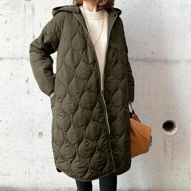 Women's Quilted Padded Oversized Jacket - Image 3