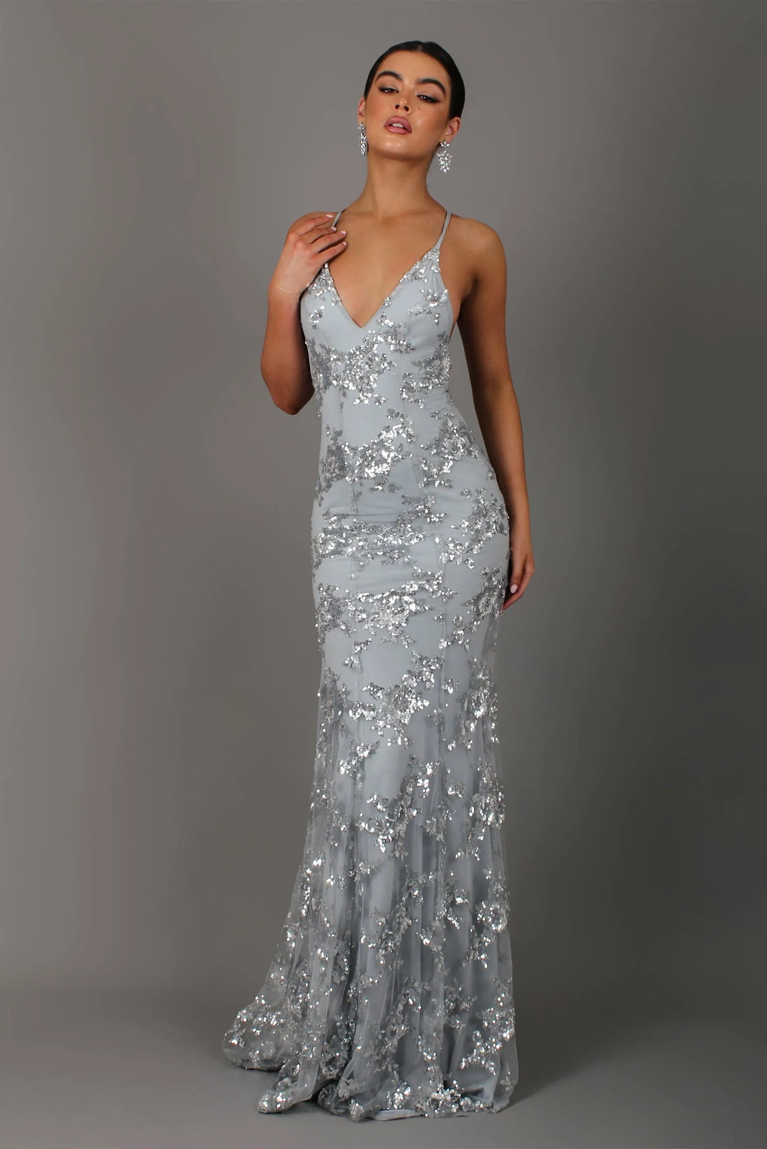Wedding Guest Sequin Maxi Dress - Image 2