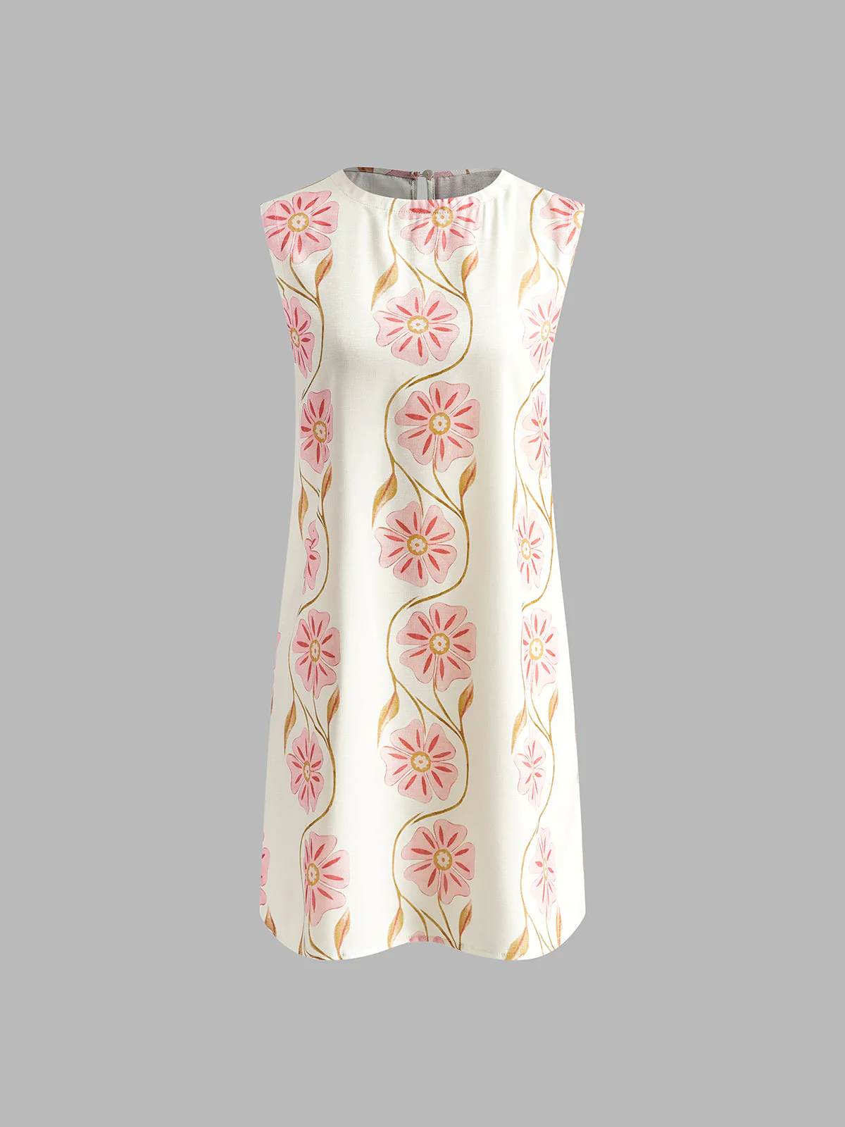 Floral Print Sleeveless Summer Mini Dress - Image 6