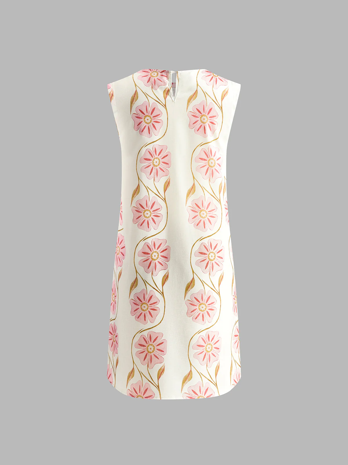 Floral Print Sleeveless Summer Mini Dress - Image 7