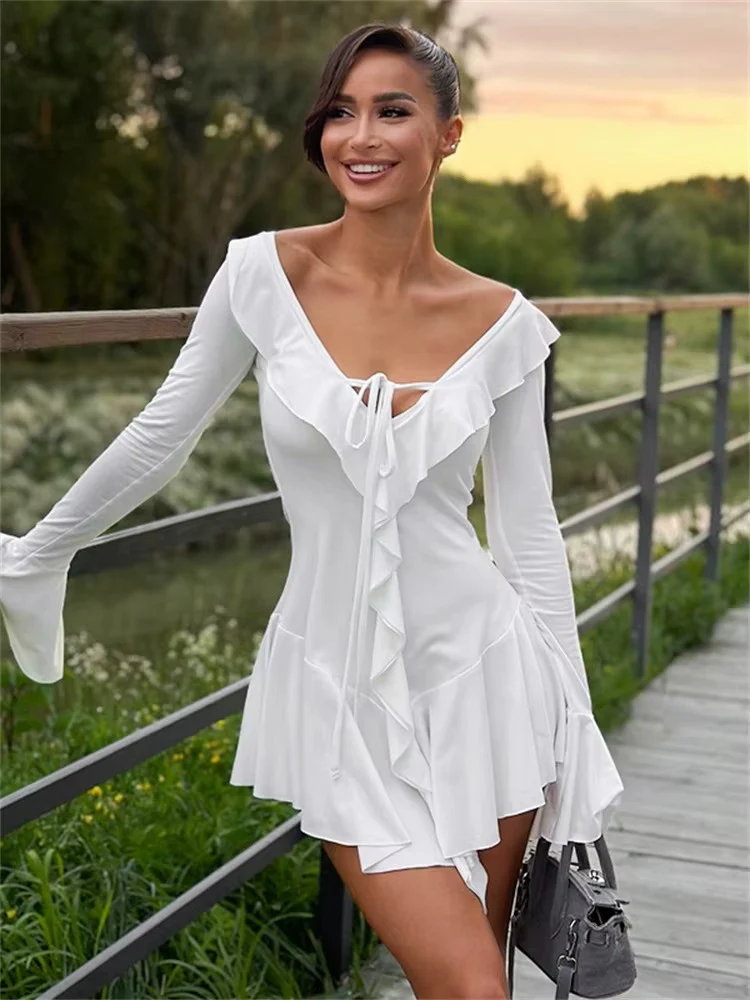Ruffled Summer Party Mini Dress - Image 2