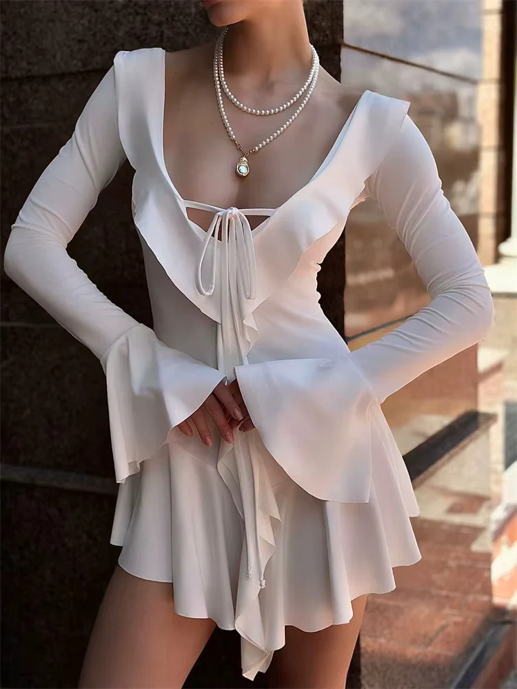 Ruffled Summer Party Mini Dress - Image 4