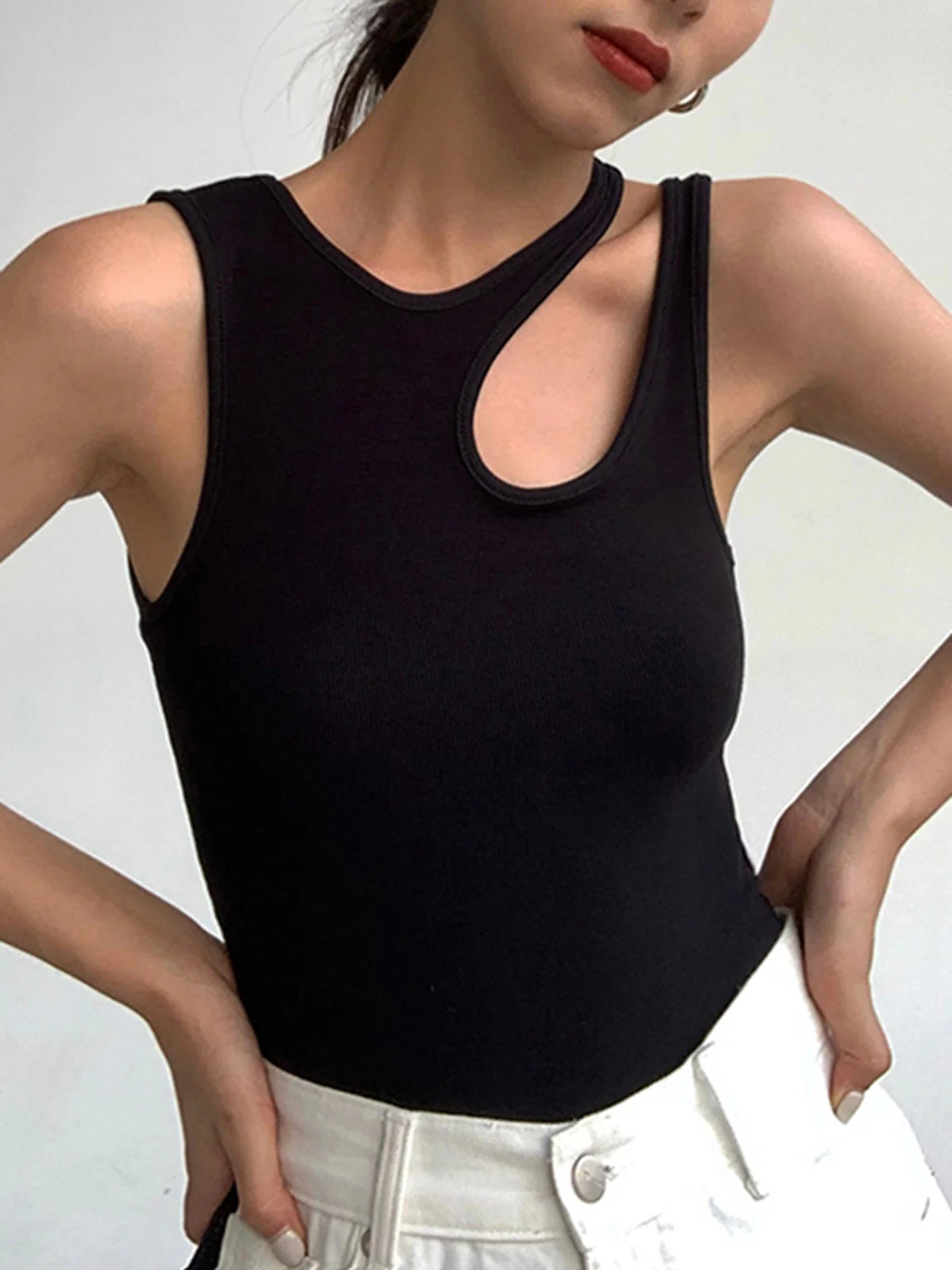 Ribbed Cutout Tank Top - Image 7