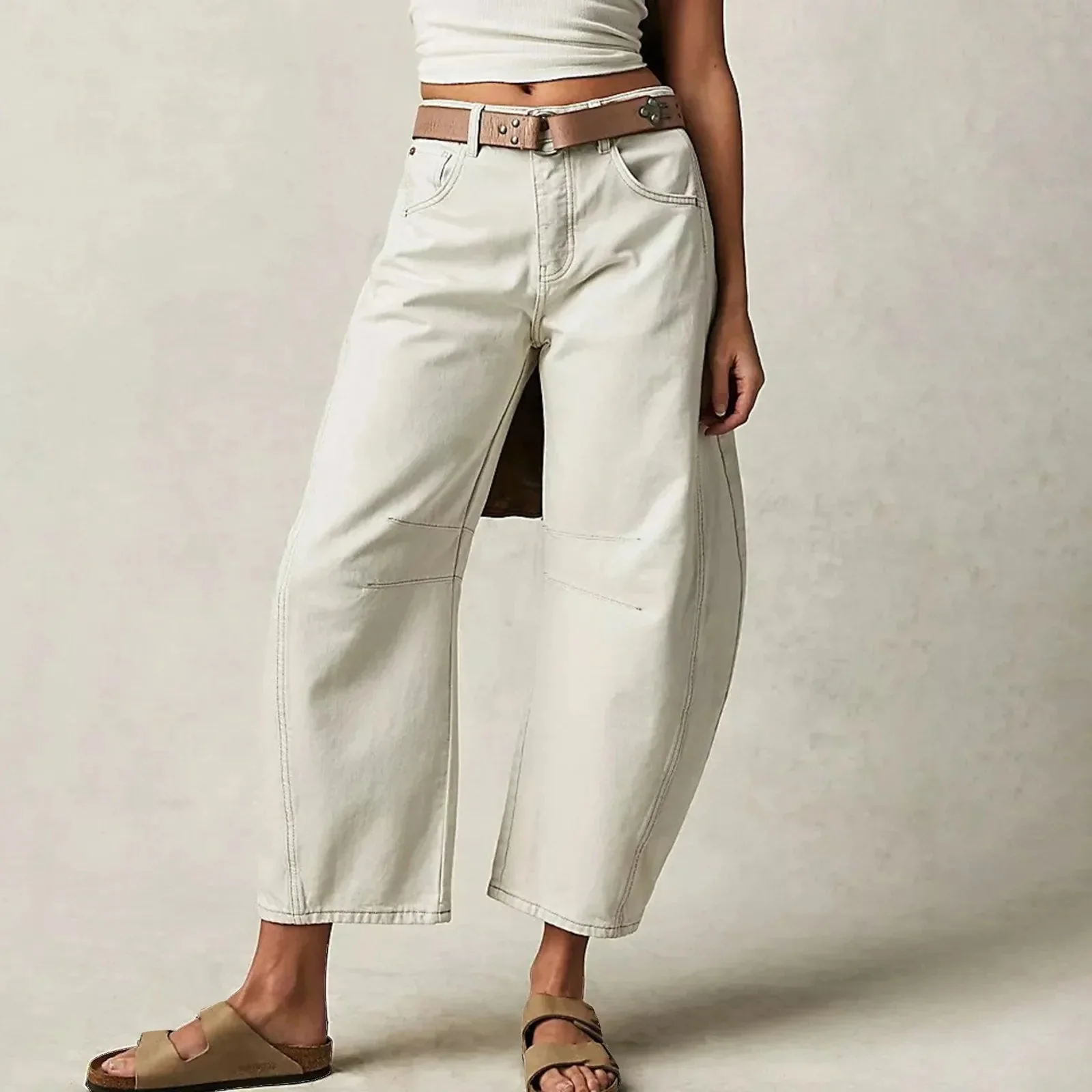 Women's Casual wide-leg jeans for comfort - Image 3