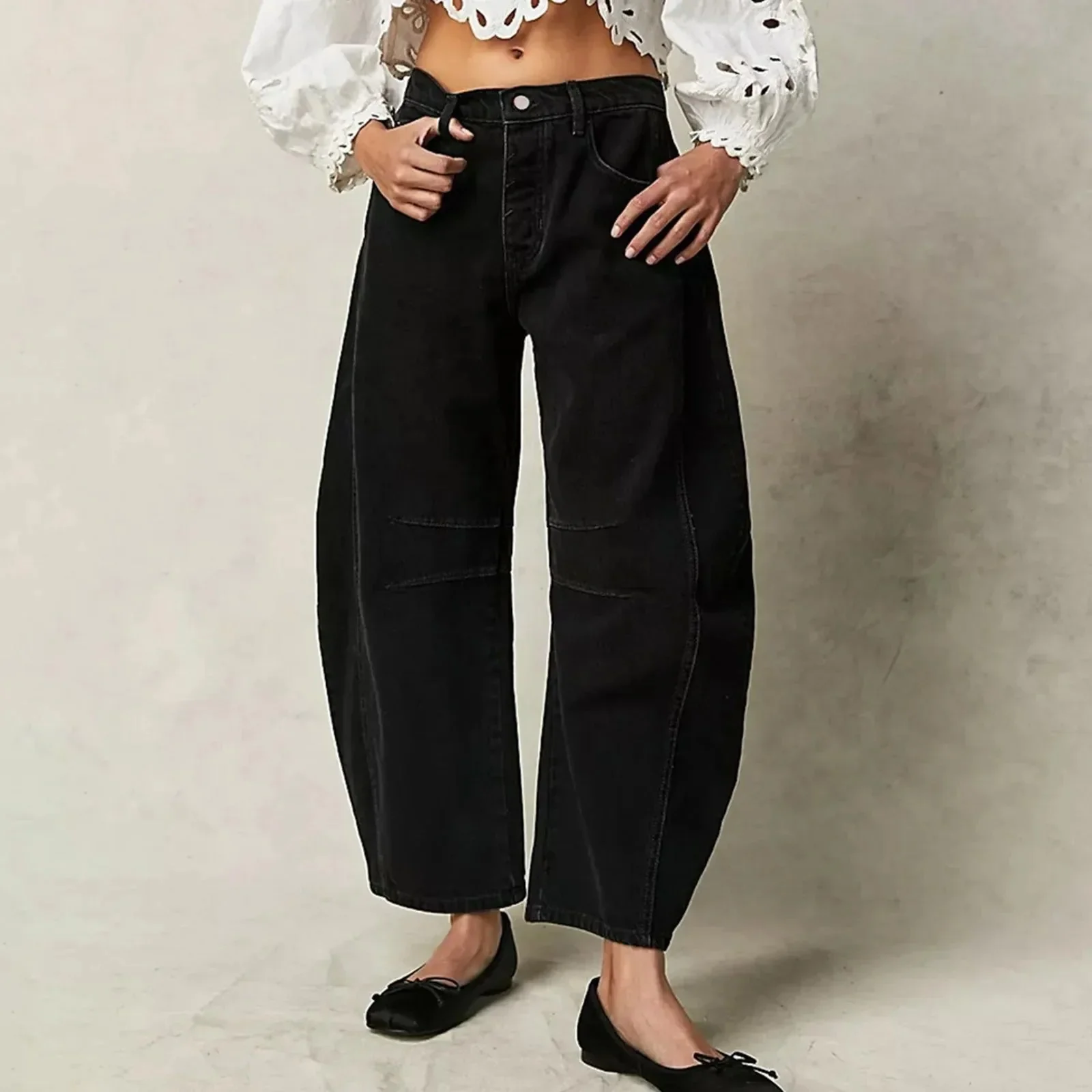 Women's Casual wide-leg jeans for comfort - Image 4