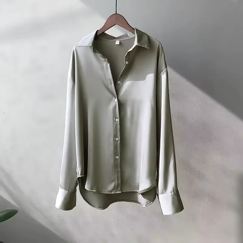 Women's Silk Shirt Blouse - Image 8