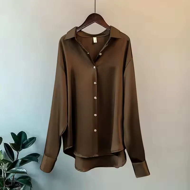 Women's Silk Shirt Blouse - Image 9