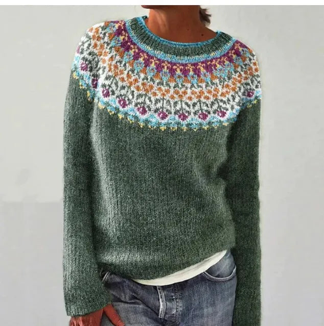 Women's Retro Knitted Sweater - Image 4