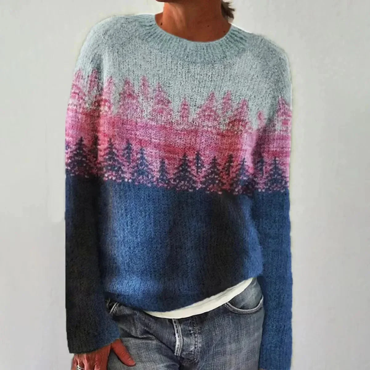 Women's Retro Knitted Sweater - Image 9