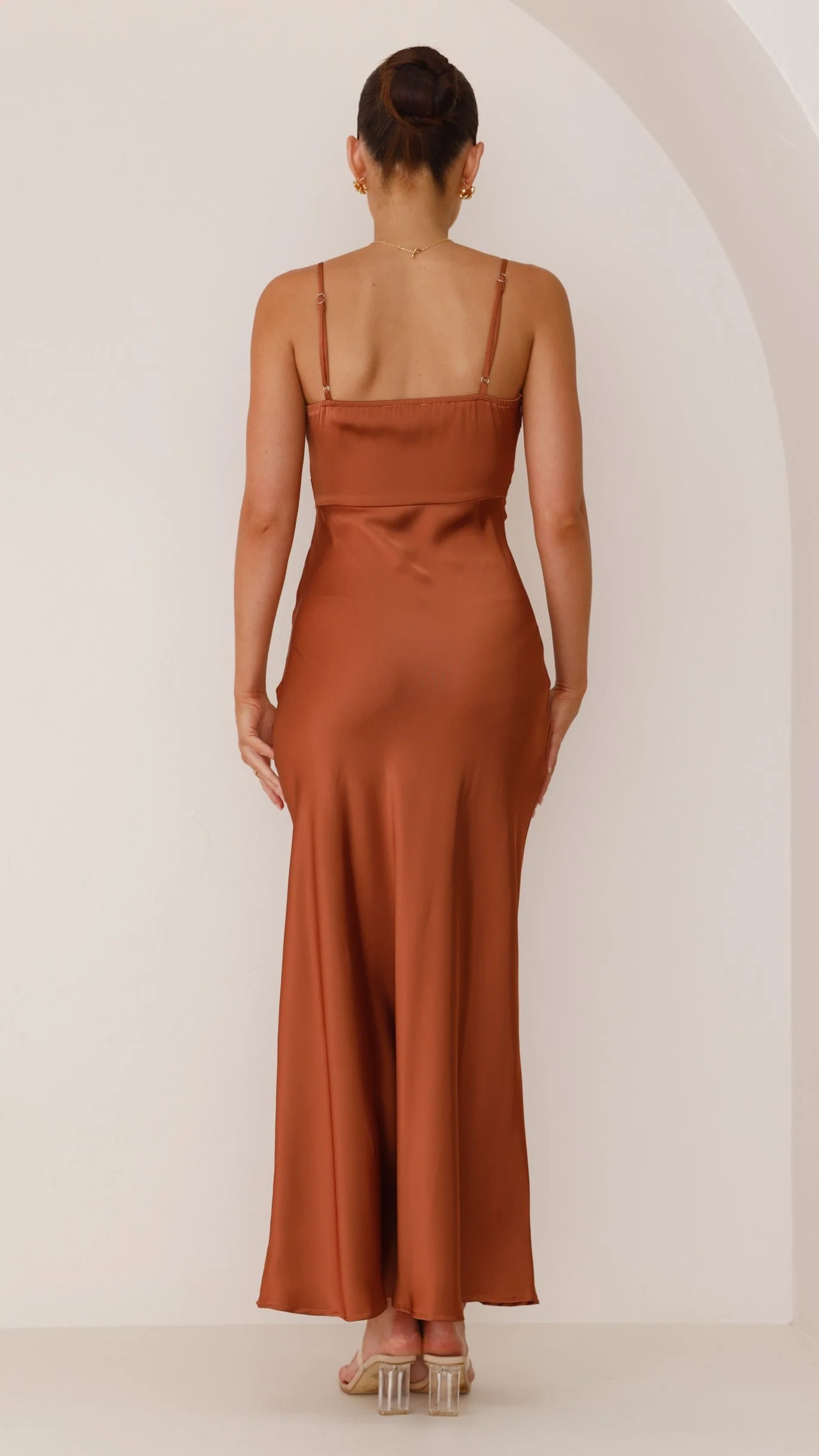 Simple Satin Cocktail maxi dress - Image 6