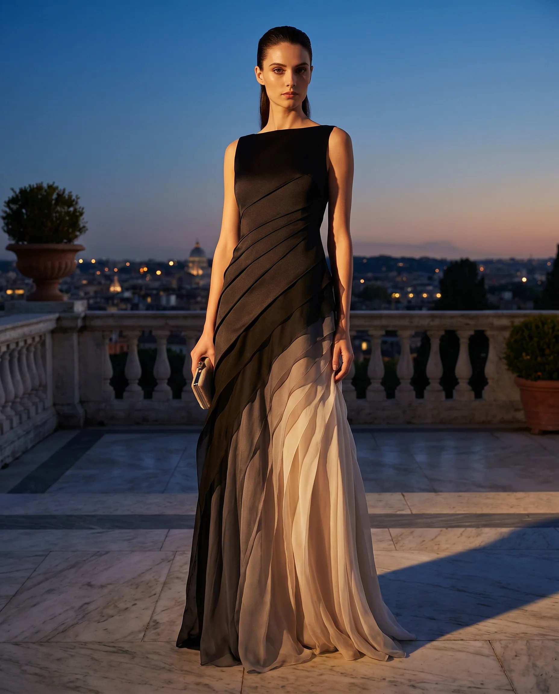 Sleeveless Gown Maxi Dress - for Special Occasions - Image 2