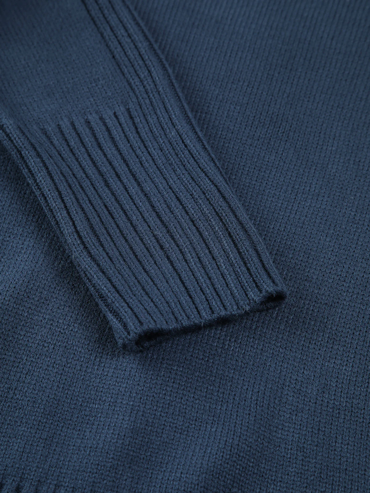 Ribbed Mock Neck Knit Sweater - Image 5
