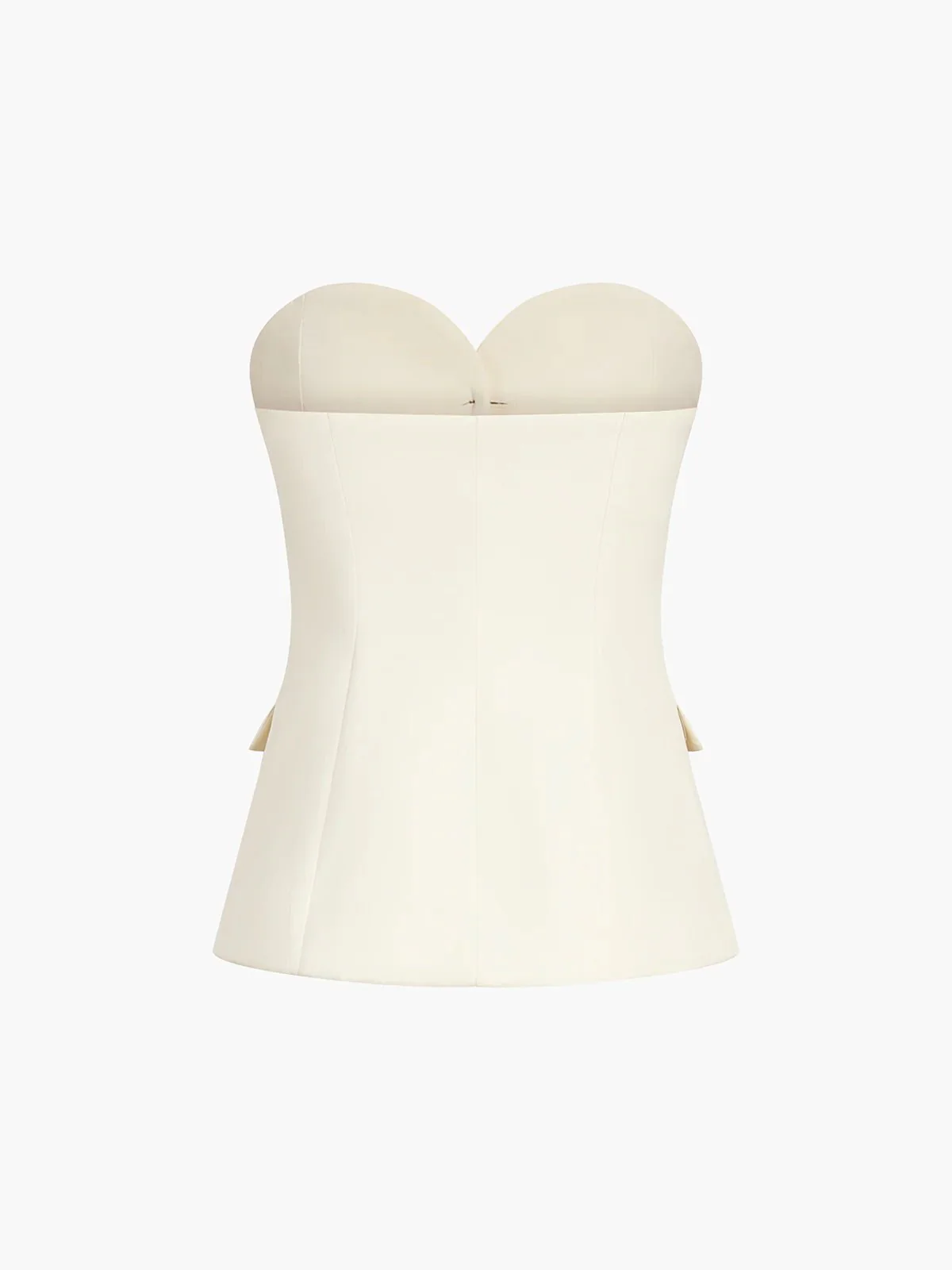Elegant Strapless Tube Top With Wide Pants Set - Image 7