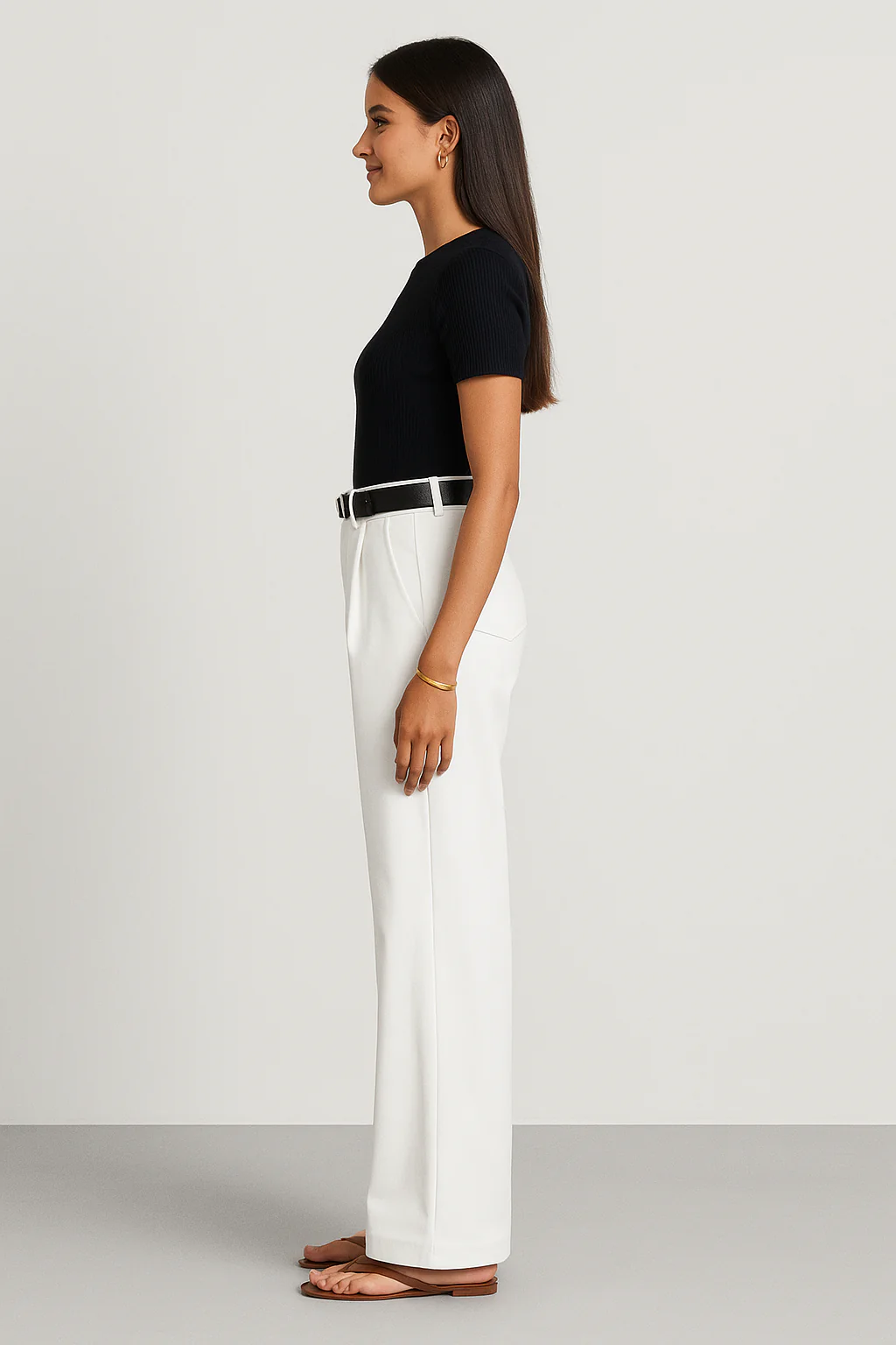 Tailored Wide-Leg Trousers - Image 3