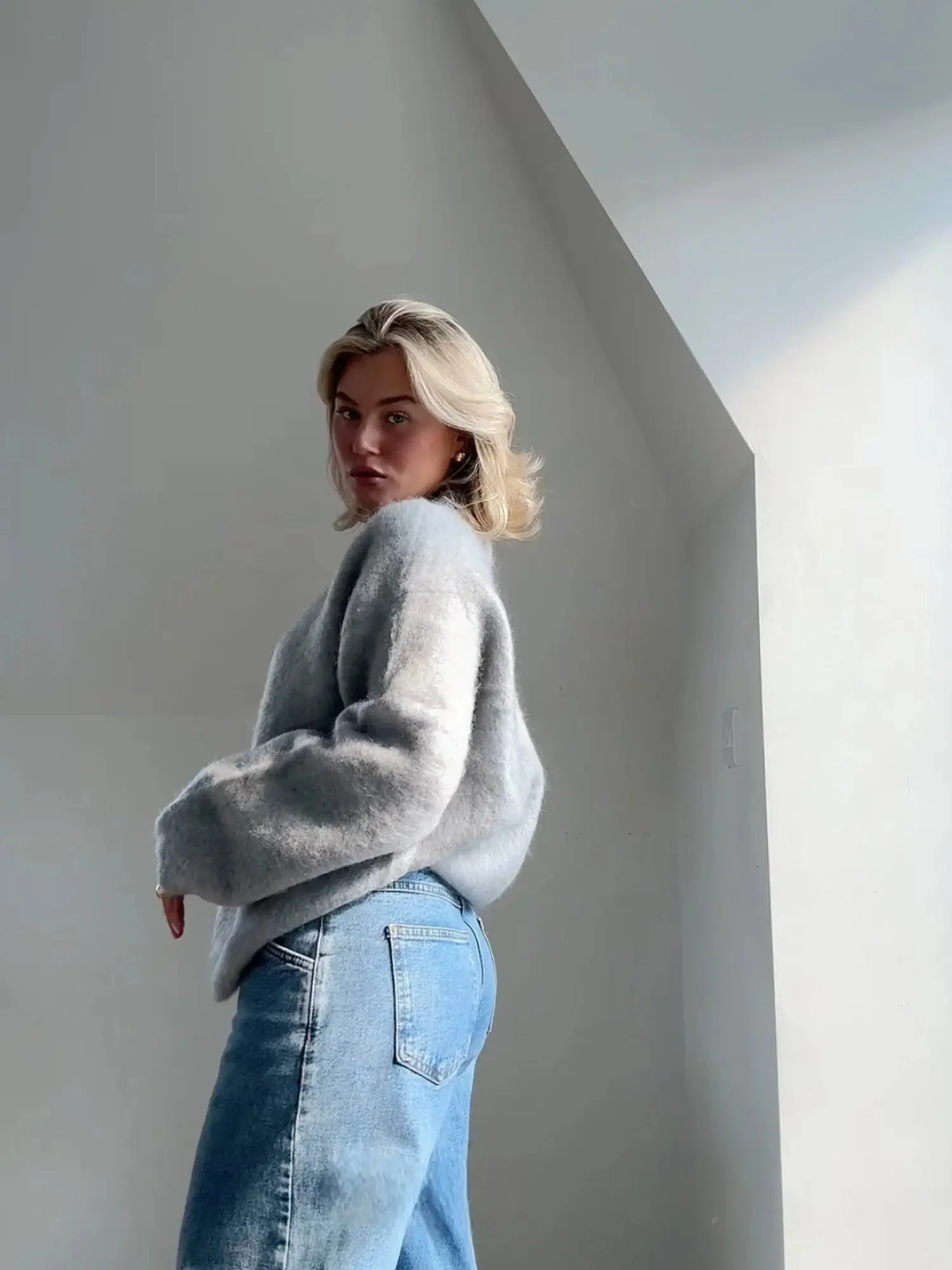 Women's Cozy Elegant Mohair Sweater - Image 10