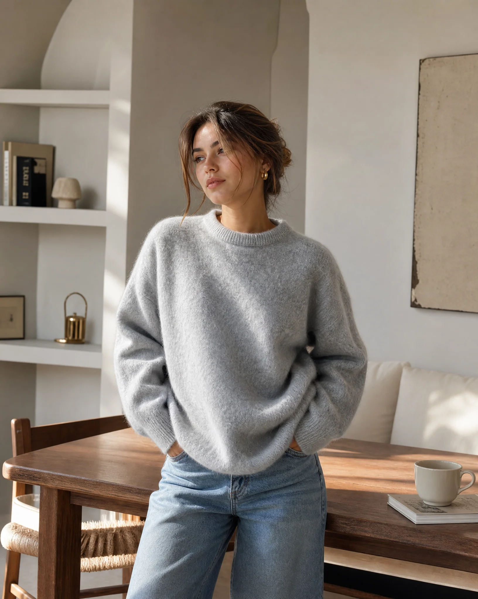 Women's Cozy Elegant Mohair Sweater - Image 2