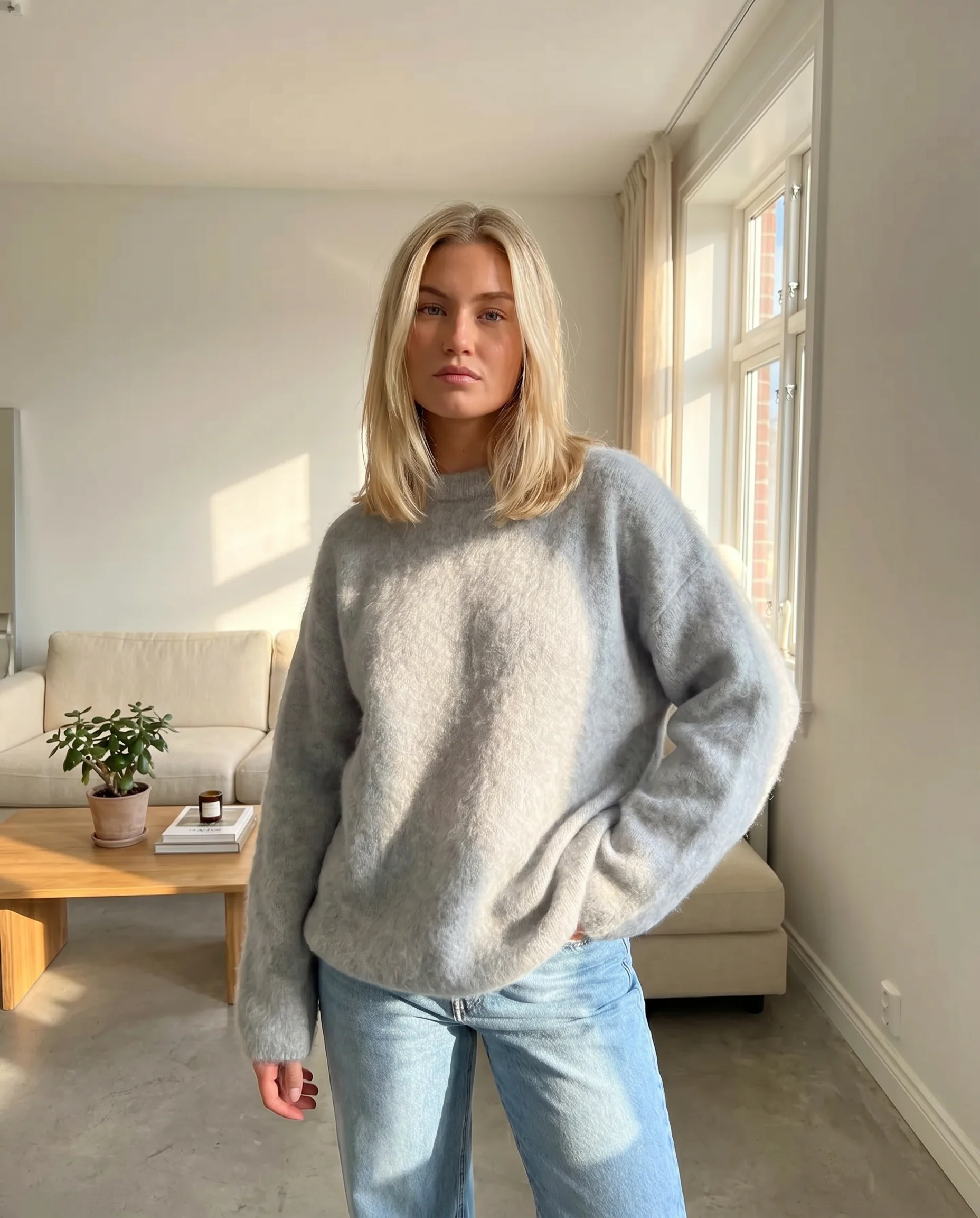 Women's Cozy Elegant Mohair Sweater - Image 3