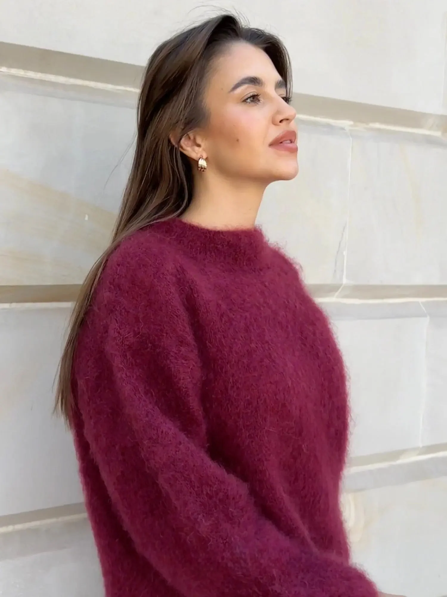 Women's Cozy Elegant Mohair Sweater - Image 6