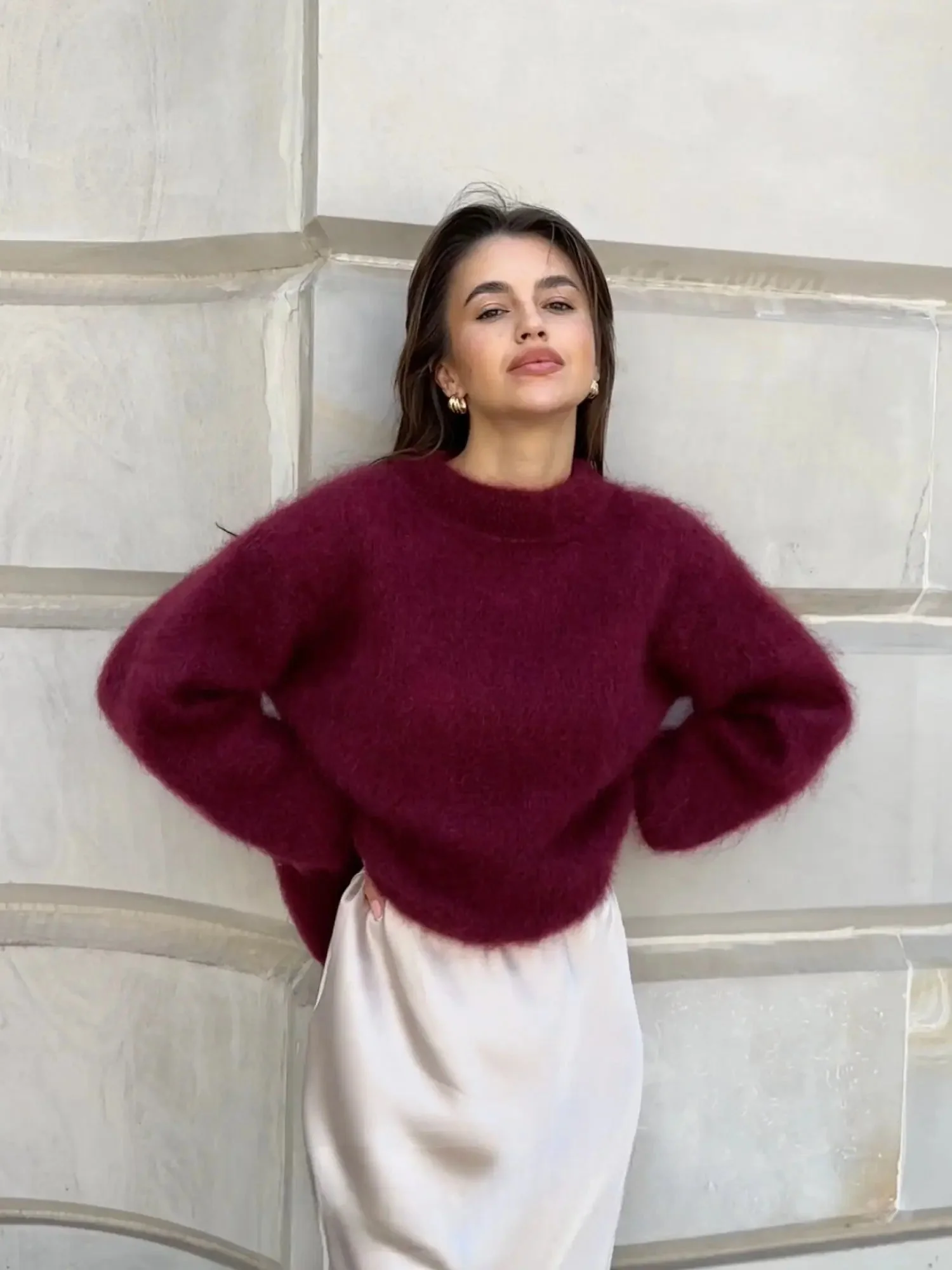 Women's Cozy Elegant Mohair Sweater - Image 9