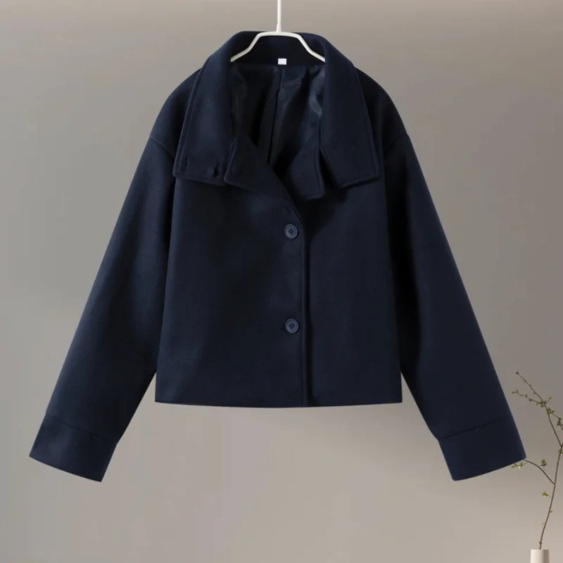 Stand Collar Women's Pea Coat - Image 10