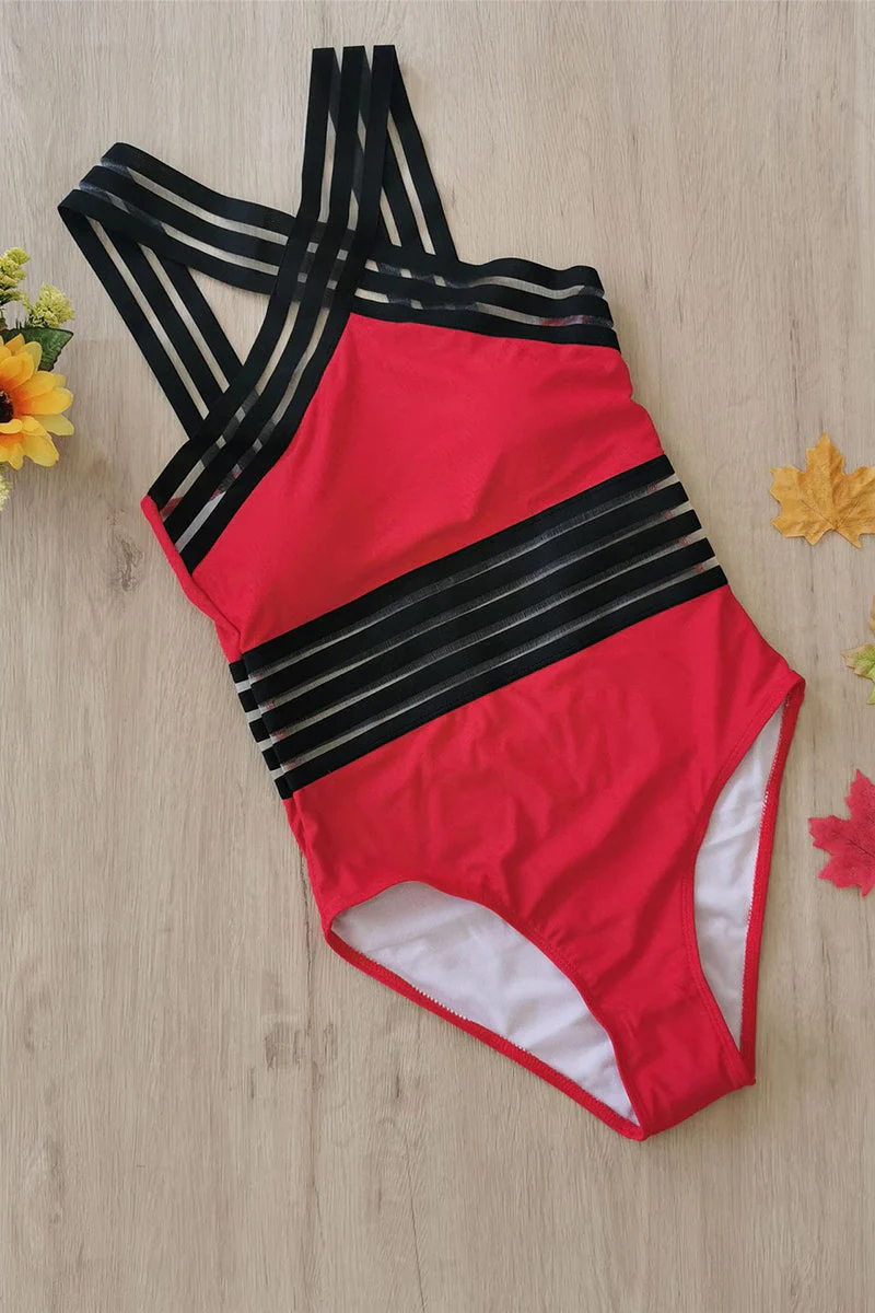 Crossed Strappy Monokini Swimsuit - Image 12