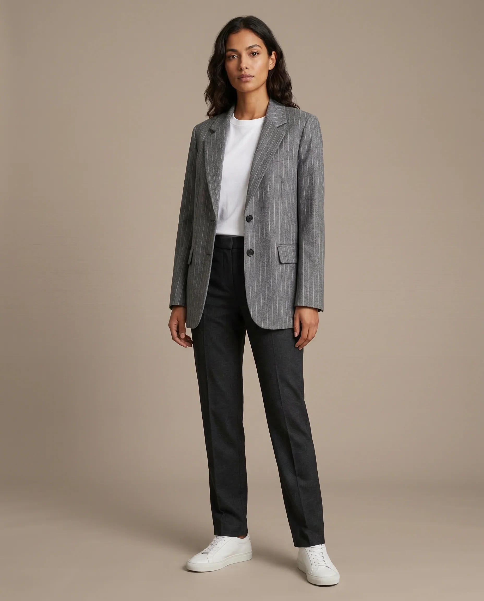Striped Blazer – Chic Vintage Design with Pockets - Image 3