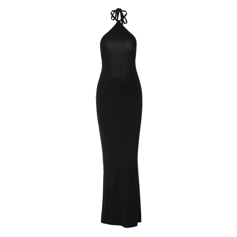 Halter Neck Backless Formal Wear Maxi Dress - Image 3