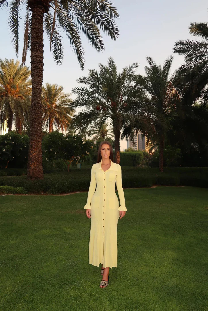 Sylvie Knit Smart Casual Summer Midi Dress - Image 3