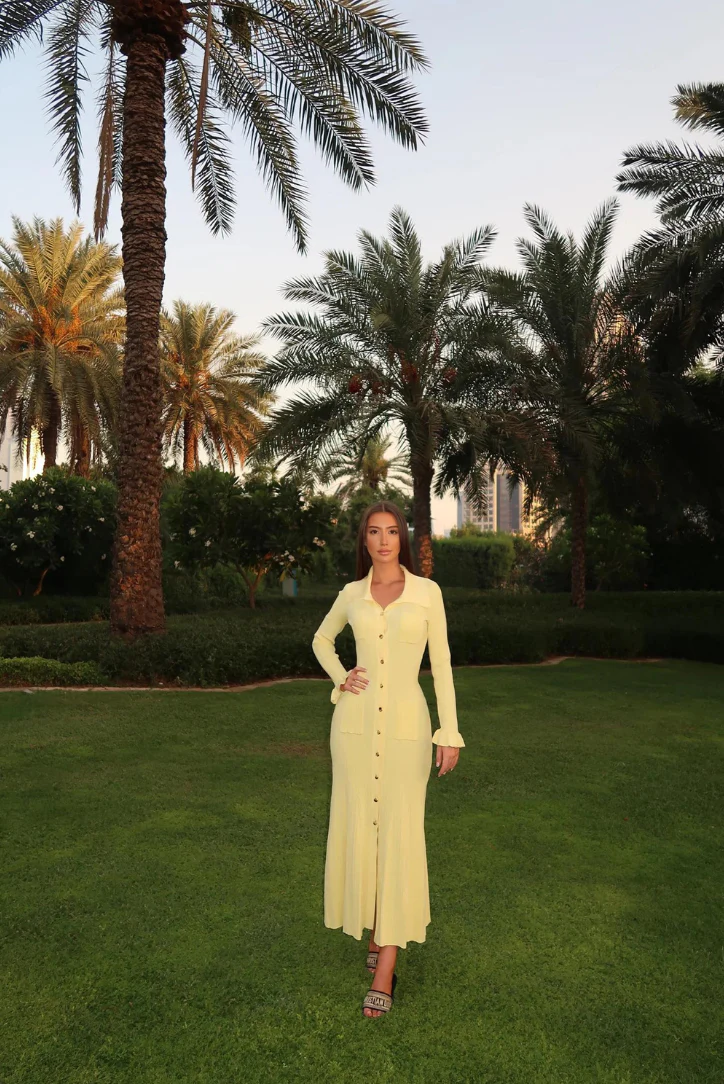 Sylvie Knit Smart Casual Summer Midi Dress - Image 4